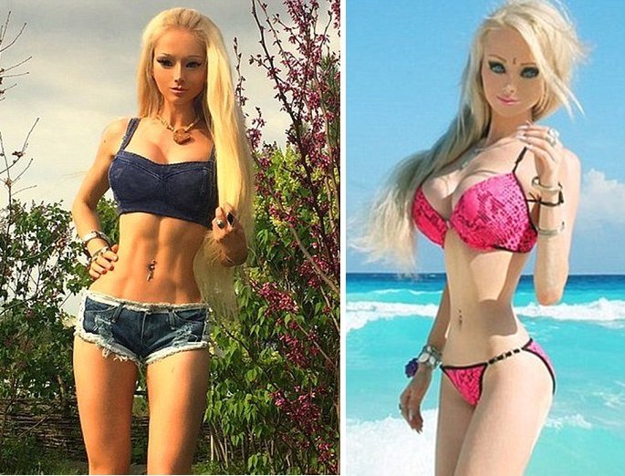 Valeria Lukyanova na sobě pracovala a na jejích bříšku je to vidět Valeria Lukyanova na sobě pracovala a na jejích bříšku je to vidět