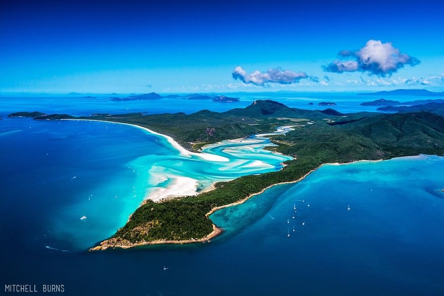 Whitehaven Beach v Austrálii Whitehaven Beach v Austrálii