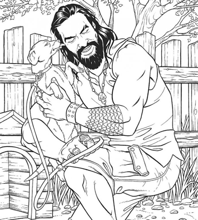 Jason Momoa a štěňátko. Jason Momoa a štěňátko.
