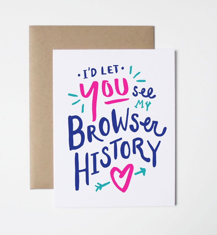 "Nechal bych Tě nahlédnout do historie mého prohlížení." "Nechal bych Tě nahlédnout do historie mého prohlížení."