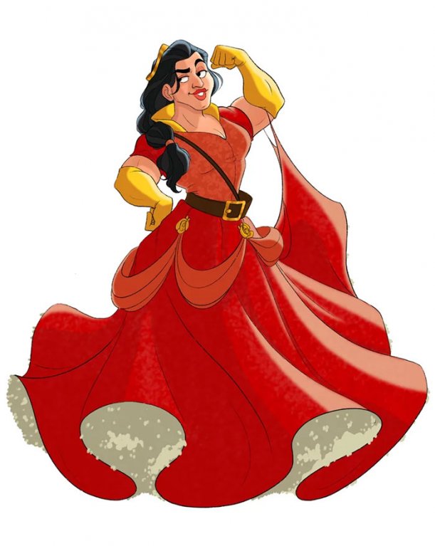Gaston jako princezna, Kráska a zvíře Gaston jako princezna, Kráska a zvíře