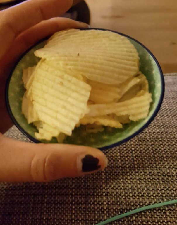 Porce brambůrek pro manželku Porce brambůrek pro manželku