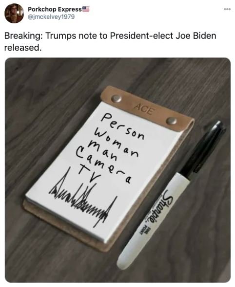 Co napsal Trump na vzkaz prezidentu Bidenovi? Co napsal Trump na vzkaz prezidentu Bidenovi?