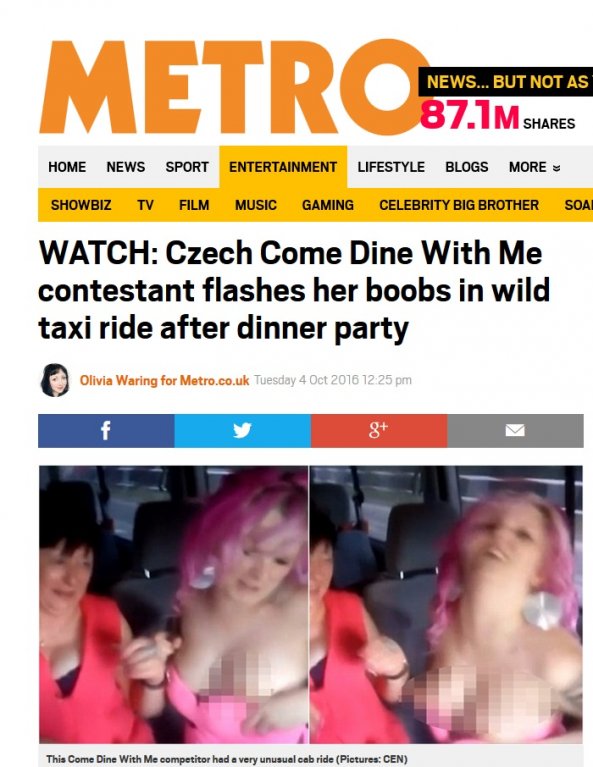 Napsalo o ní také britské Metro. Napsalo o ní také britské Metro.