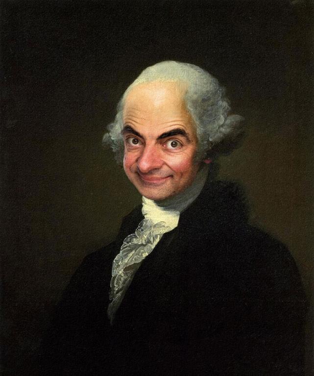 Mr. Bean digitálně zapracovaný do historických portrétů... Původně "George Washington" Gilbert Stuart Mr. Bean digitálně zapracovaný do historických portrétů... Původně "George Washington" Gilbert Stuart