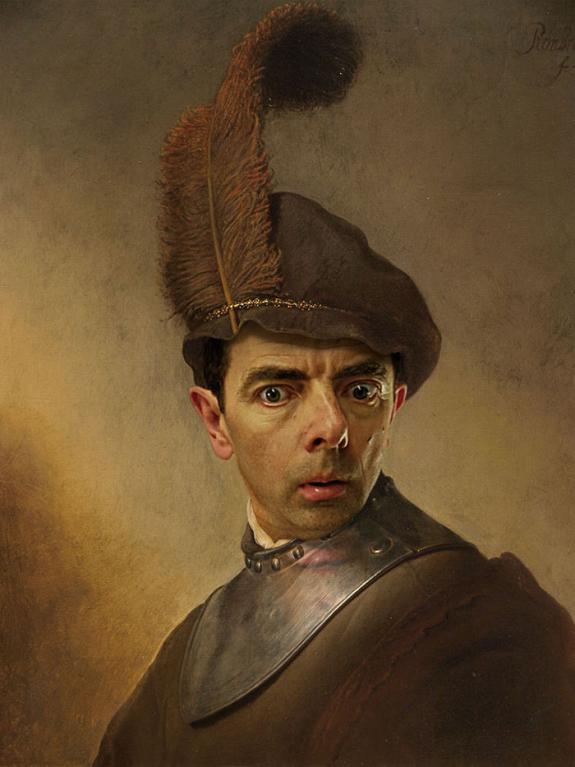 Mr. Bean digitálně zapracovaný do historických portrétů... “Starý muž ve vojenském kostýmu " Rembrandt van Rijn Mr. Bean digitálně zapracovaný do historických portrétů... “Starý muž ve vojenském kostýmu " Rembrandt van Rijn