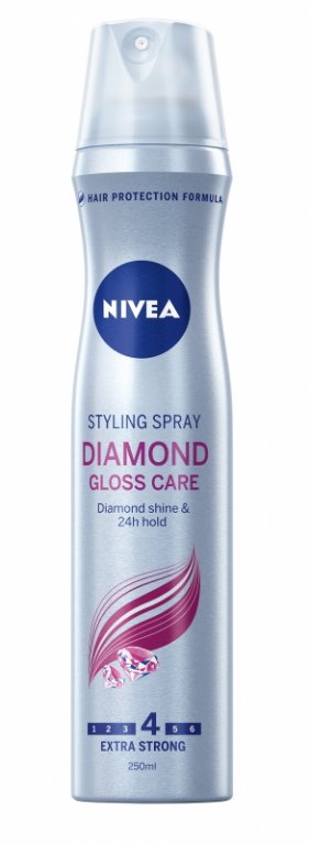 Lak na vlasy pro diamantový lesk účesu Diamond Gloss Nivea, 99 Kč Lak na vlasy pro diamantový lesk účesu Diamond Gloss Nivea, 99 Kč