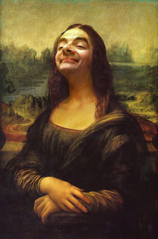 Mr. Bean digitálně zapracovaný do historických portrétů... Původně "Mona Lisa" Leonardo da Vinci Mr. Bean digitálně zapracovaný do historických portrétů... Původně "Mona Lisa" Leonardo da Vinci