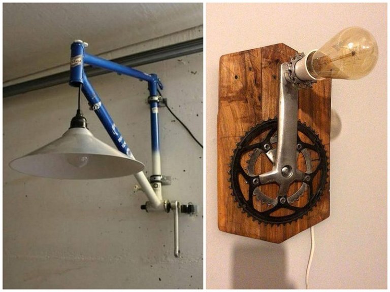 Lampu vyrobíte z rámu i pedálu kola Lampu vyrobíte z rámu i pedálu kola